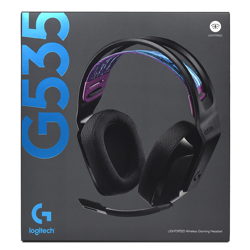 Logitech G535 LightSpeed Wireless RGB Gaming Headset Black (981-000973)