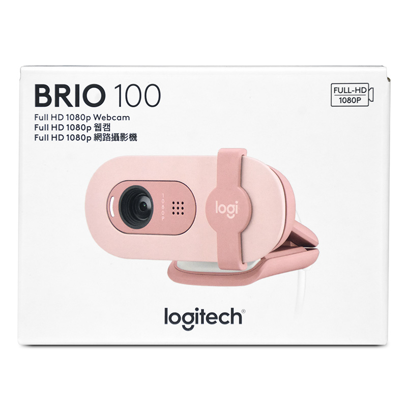 Logitech BRIO 100 1080p FHD Webcam - Rose (960-001624)