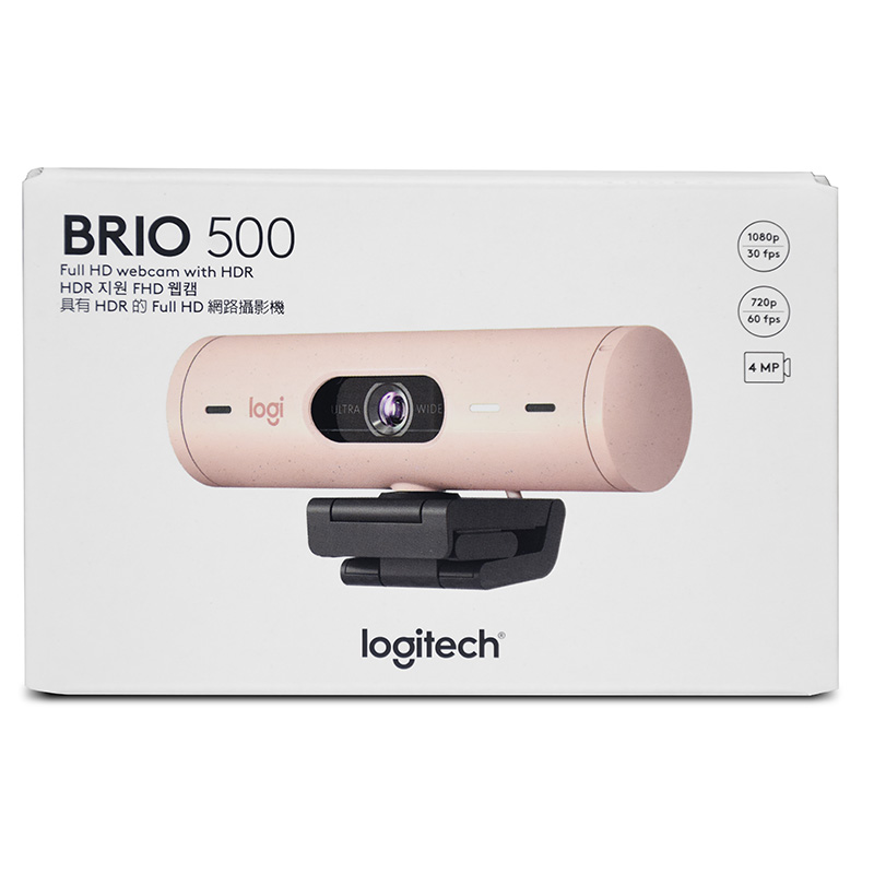 Logitech Brio 500 FHD 1080p USB-C Webcam - Rose (960-001433)