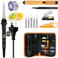 Soldering Iron Set 80W LCD with Adjustable Temperature 180-520°C, 13-in-1 Professional Electric Welding Tool for Home Maintenance & DIY