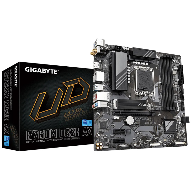 Gigabyte B760M DS3H AX LGA 1700 mATX Motherboard (B760M DS3H AX)