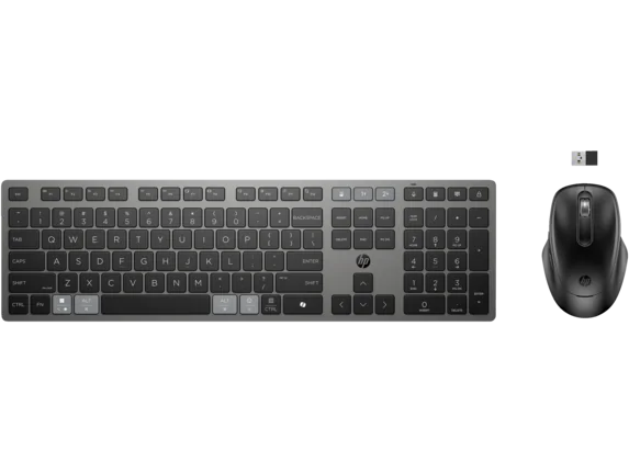 HP 725 Multi-Device Rechargeable Wireless Keyboard and Mouse Combo (9T5B0UT)
