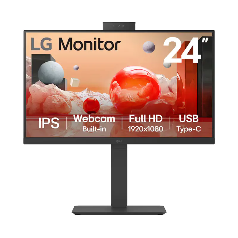 LG 24in FHD IPS 100Hz USB-C Webcam Monitor (24BA850-B)