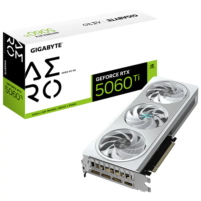 Gigabyte GeForce RTX 5060 Ti Aero OC 8G Graphics Card (GV-N506TAERO OC-8GD)