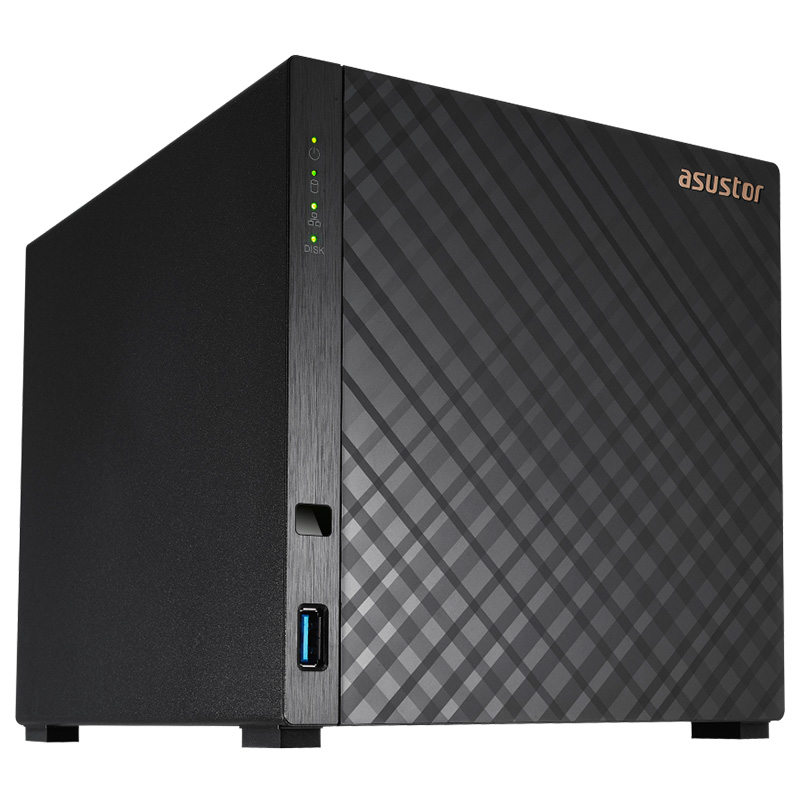 Asustor Drivestor 4 Realtek RTD1296 Quad Core 1.4 GHz CPU 1GB RAM Tower NAS (AS1104T)