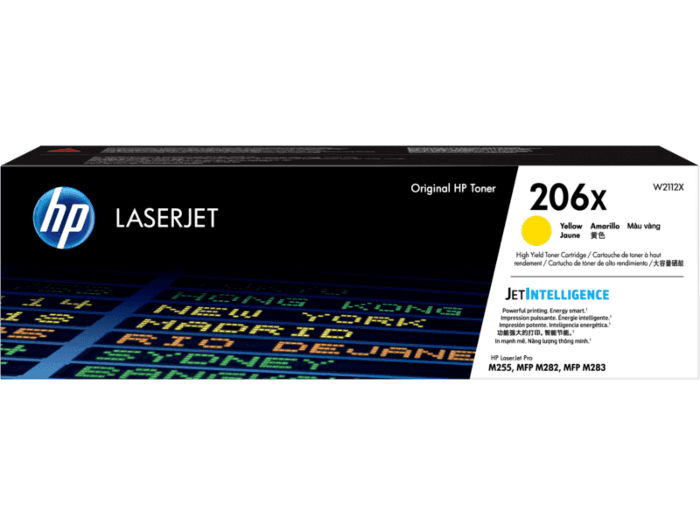 HP 206X Yellow LaserJet Toner Cartridge (W2112X)