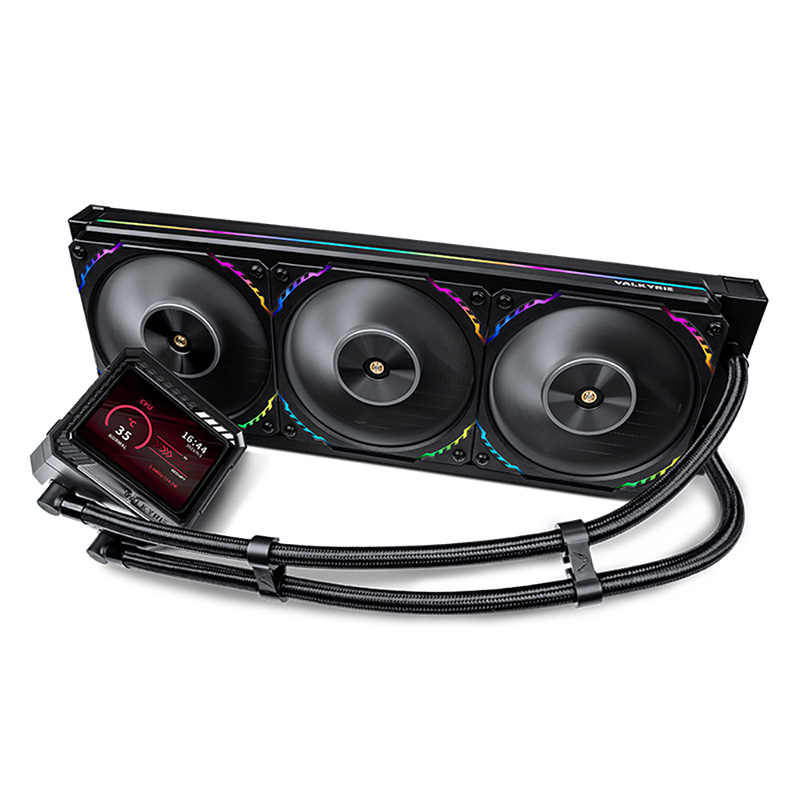 Valkyrie V360 AIO Liquid CPU Cooling with 3.5in LCD Display - Loki Black (VK-V360-Loki Black)