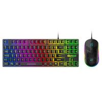 T2 luminous keyboard and mouse set computer console game mechanical feel 88 keys British keyboard and mouse set