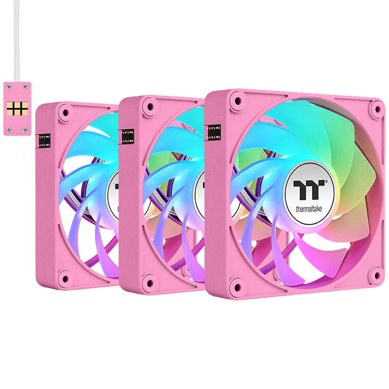 Thermaltake CT120 EX Reverse Blades ARGB 120mm PWM Pink Fan - 3 Pack (CL-F225-PL12PK-A)