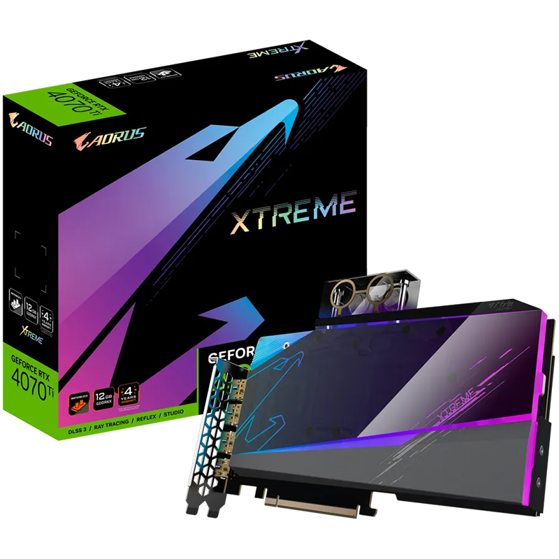 Gigabyte Aorus GeForce RTX 4070 Ti 12GB Xtreme WaterForce WB Graphics Card (GV-N407TAORUSX WB-12GD)