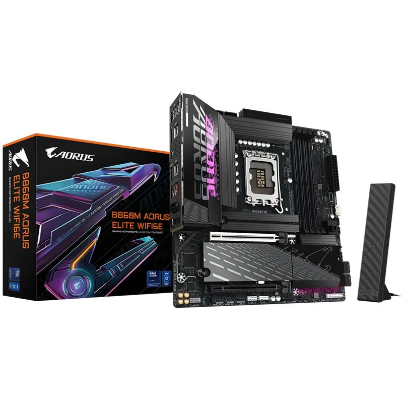 Gigabyte B860M Aorus Elite WiFi6E LGA 1851 micro-ATX Motherboard (B860M A ELITE WIFI6E)