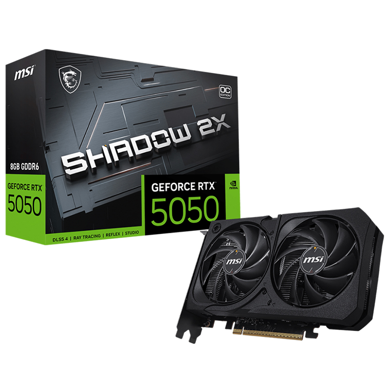 MSI GeForce RTX 5050 8G Shadow 2X OC Graphics Card (GeForce RTX 5050 8G SHADOW 2X OC)