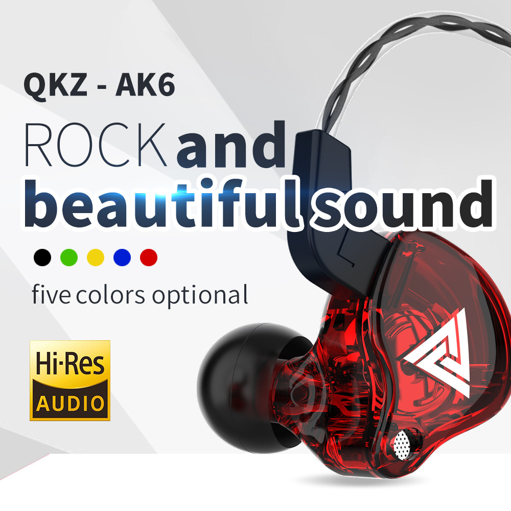 QKZ AK6-X In-ear HlFl enthusiast headphones(red)