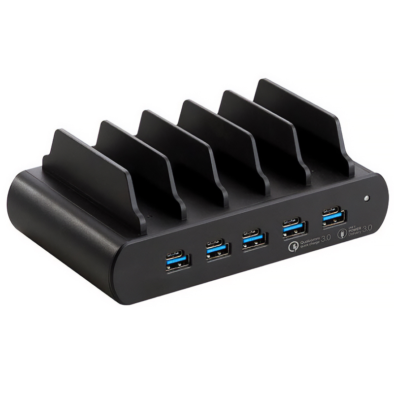 Shintaro Multi Port Charger 5 USB-A & USB-C - Black (SH-MDUC-5T)