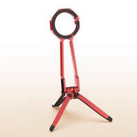 iCreate Portable Triangle Metal Stand with Spring Buckle Suit for MagSafe Smartphones Live Broadcast - Red