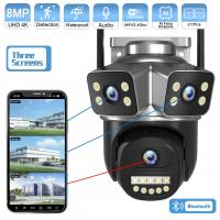 Triple-Lens Home Security Camera – HD Wireless WiFi Surveillance with Mobile App & PTZ Control