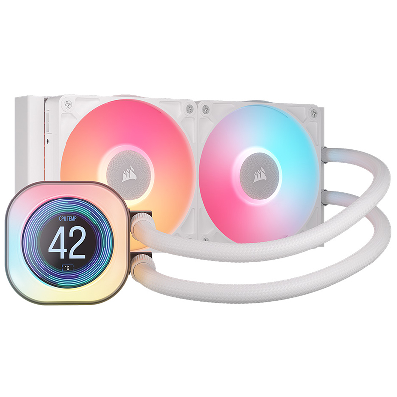 Corsair iCUE Link Titan 240 RX LCD AIO Liquid CPU Cooler - White (CW-9061025-WW)