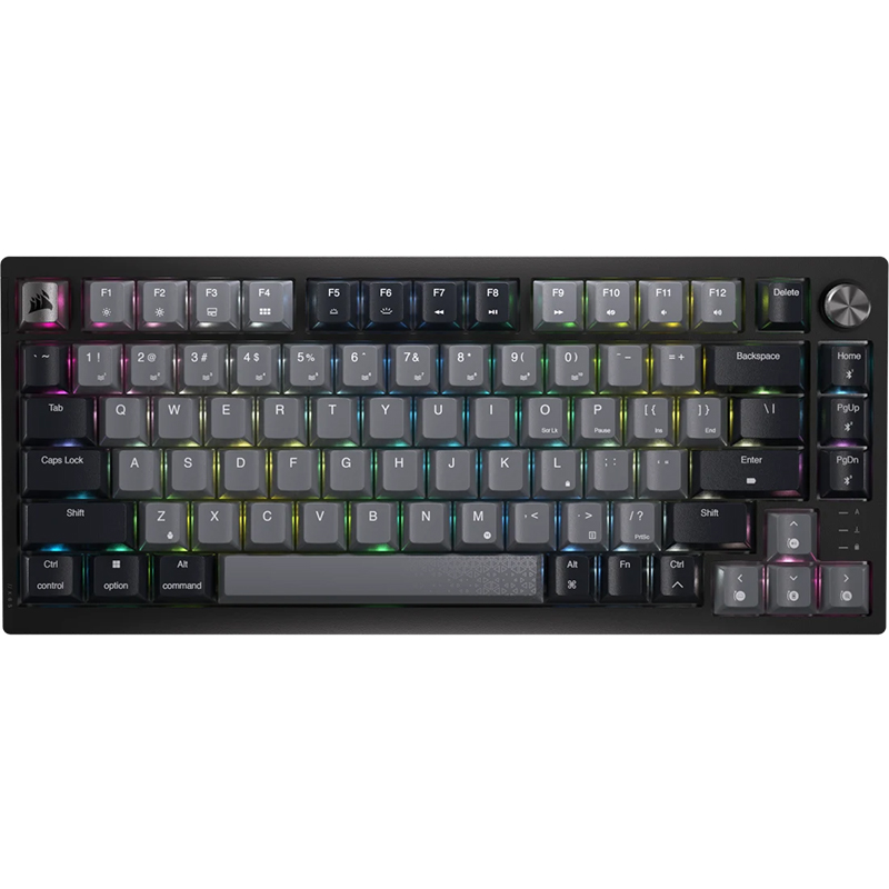 Corsair K65 PLUS 75% RGB MLX Red Switch Wireless Mechanical Gaming Keyboard - Midnight Grey (CH-91D401L-NA(K65-RD-BLK-GR))