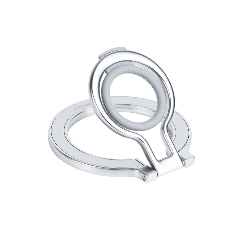 iCreate Multifunctional Magnetic Holder Ring Buckle Compatible for MagSafe and Android Smart Phone - Silver