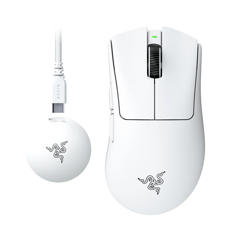 Razer DeathAdder V4 Pro Wireless Esports Gaming Mouse - White (RZ01-05330200)