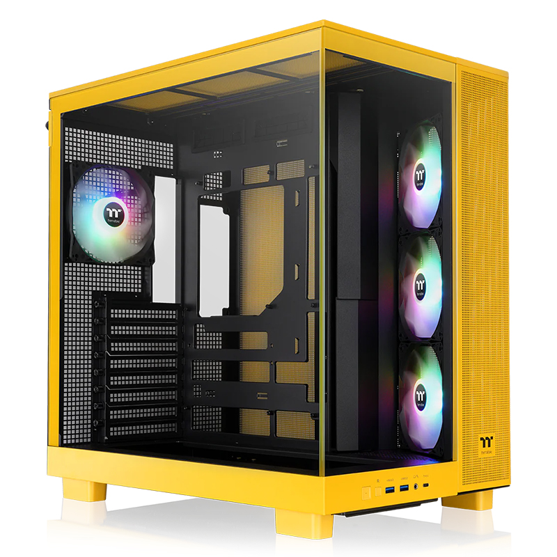 Thermaltake View 380 XL Tempered Glass ARGB Mid Tower ATX Case - Bumblebee (CA-11E-00M4WN-00)