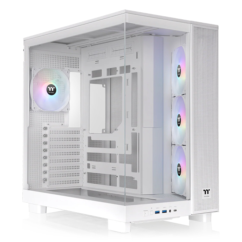 Thermaltake View 380 XL Tempered Glass ARGB Mid Tower ATX Case - Snow (CA-11E-00M6WN-00)