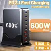 600W-USB-C-Charger-Surge-Protector-140W-GaN-Charger-8-Ports-100W-Fast-Charging-Station-For-MacBook-Pro-16-Laptop-IPad-Samsung-S24-Steam-Deck-2