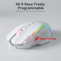 Redragon-M991-Wireless-Gaming-Mouse-26000-DPI-3-Mode-Gamer-Mice-Rapid-Fire-Key-9-Macro-Buttons-Powerful-Capacity-and-RGB-Backlight-White-3