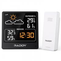 Smart-Home-Raddy-WF-50V-Indoor-Outdoor-Thermometer-Hygrometer-Wireless-Weather-Station-Temperature-Humidity-Monitor-with-5-0-VA-Display-Weather-Forecast-1