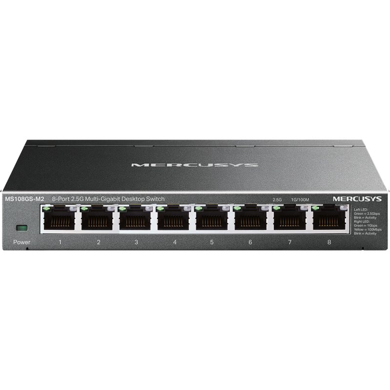 Mercusys 8-Port 2.5G Multi-Gigabit Desktop Switch (MS108GS-M2)