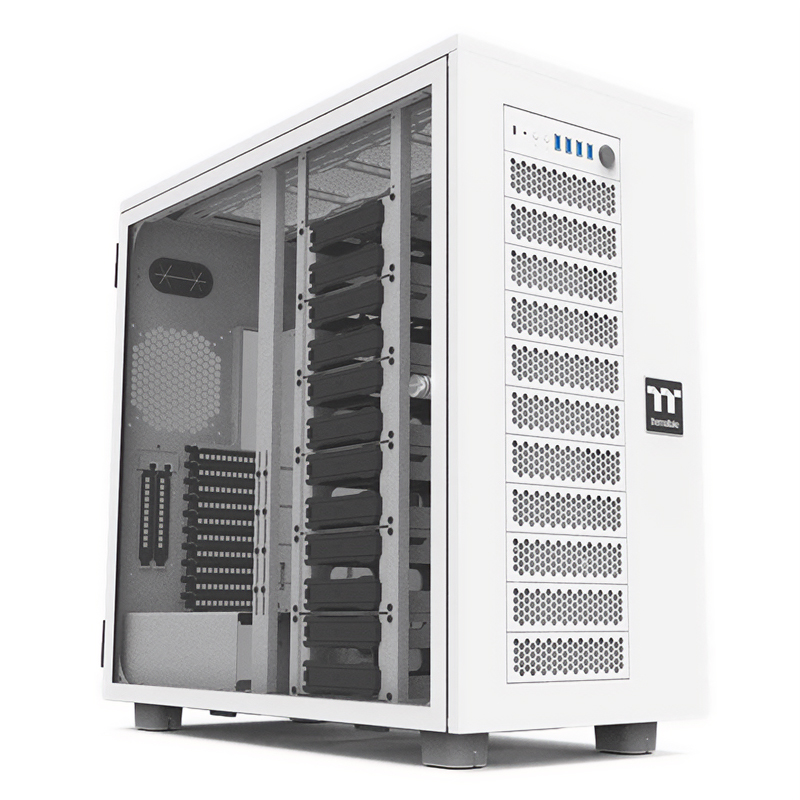 Thermaltake AX700 TG Super Tower XL-ATX Case - Snow (CA-11B-00F6WN-00)
