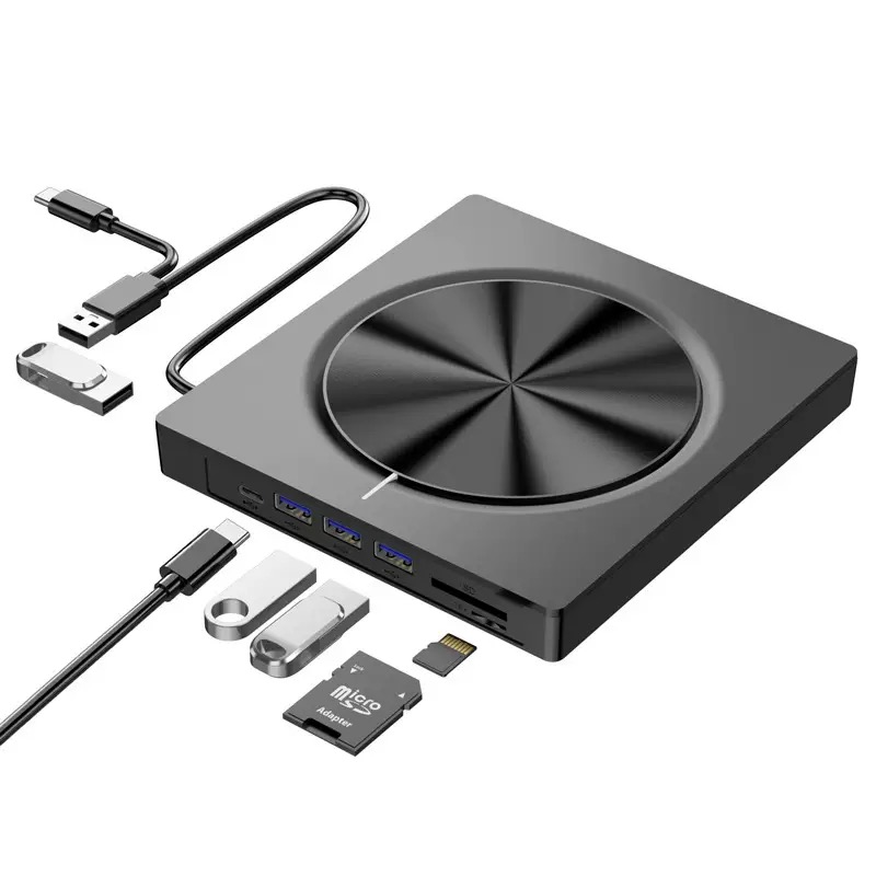DVD burner laptop universal seven-in-one ultra-thin optical disc reader USB external optical drive burner 