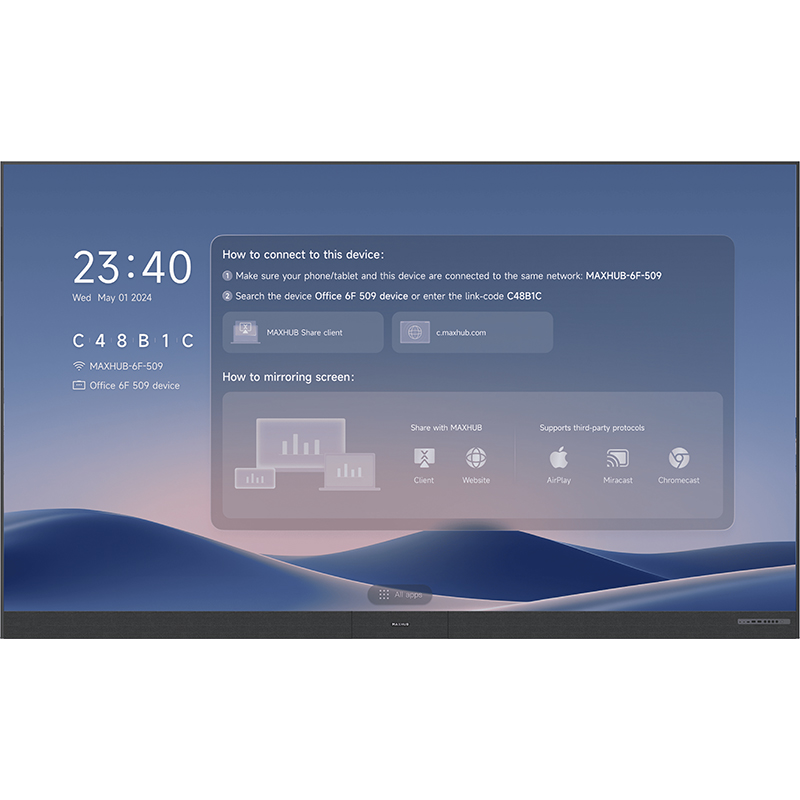 Maxhub Raptor V3 138in FHD A76+A55 64GB SSD 8GB RAM Android OS All-in-One Interactive Display (LX138V07)