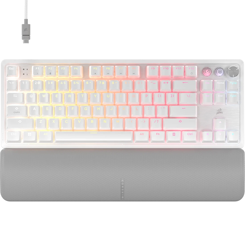 Corsair K70 PRO TKL High-Performance RGB Wired Magnetic Gaming Keyboard White - MGX Switch (CH-911921G-NA)