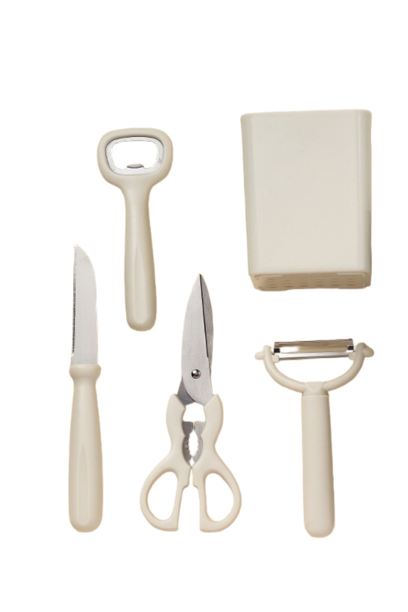 Five-piece set of household kitchen gadgets. Non-slip, easy to hold, convenient for storage, and saves kitchen space.