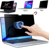 Magnetic Laptop Privacy Screen 14 inch for 16:9 Computer Monitor, 14" Removable Anti Glare Protector Blue Light Filter Shield Compatible with Lenovo H