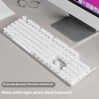 EWEADN GX710 Wireless Gaming Keyboard, 104 Keys Full-size Silent Keyboard with LED Backlit, Rechargeable Lithium Battery, Portable Office Keyboard Sli