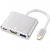 Velorica USB-C to HDMI Multiport Adapter, 4K HDMI, USB 3.0, USB-C PD Charging, Compatible with Laptops/MacBook/NUC/Chromebook