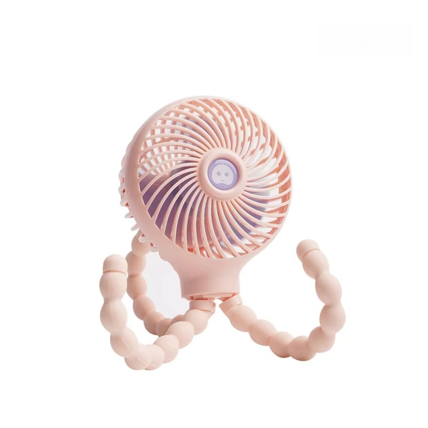 Mini Handheld Baby Stroller Fan Rechargeable Octopus Cooling Stand Fan,Pink