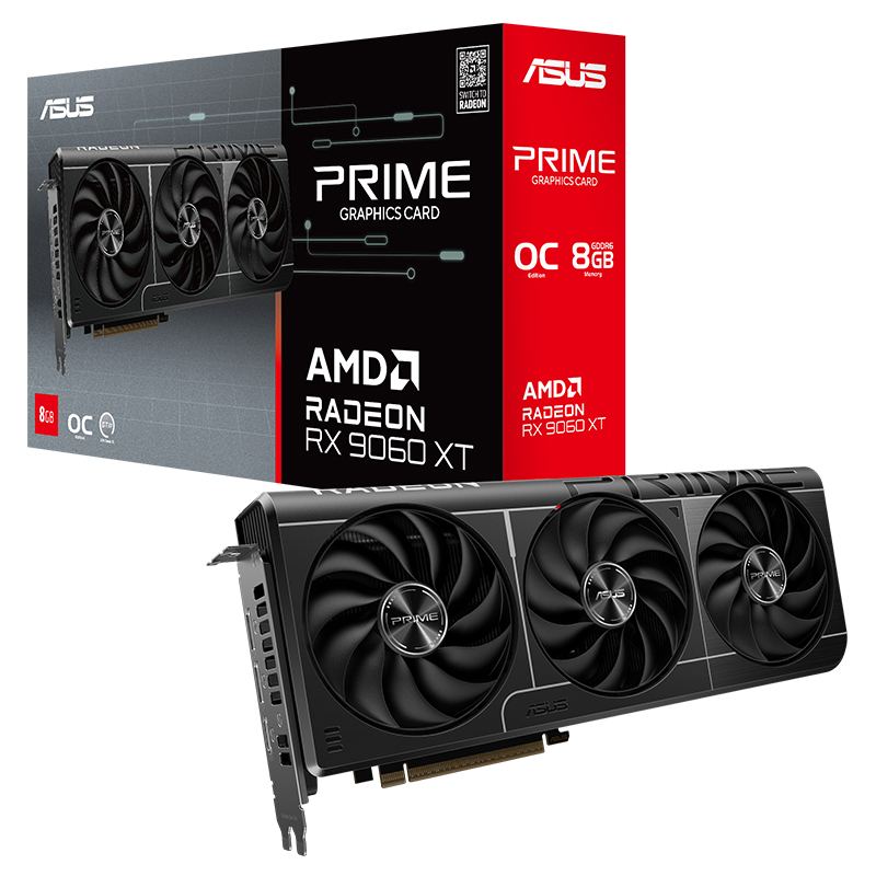Asus Prime Radeon RX 9060 XT 8G OC Graphics Card (PRIME-RX9060XT-O8G)