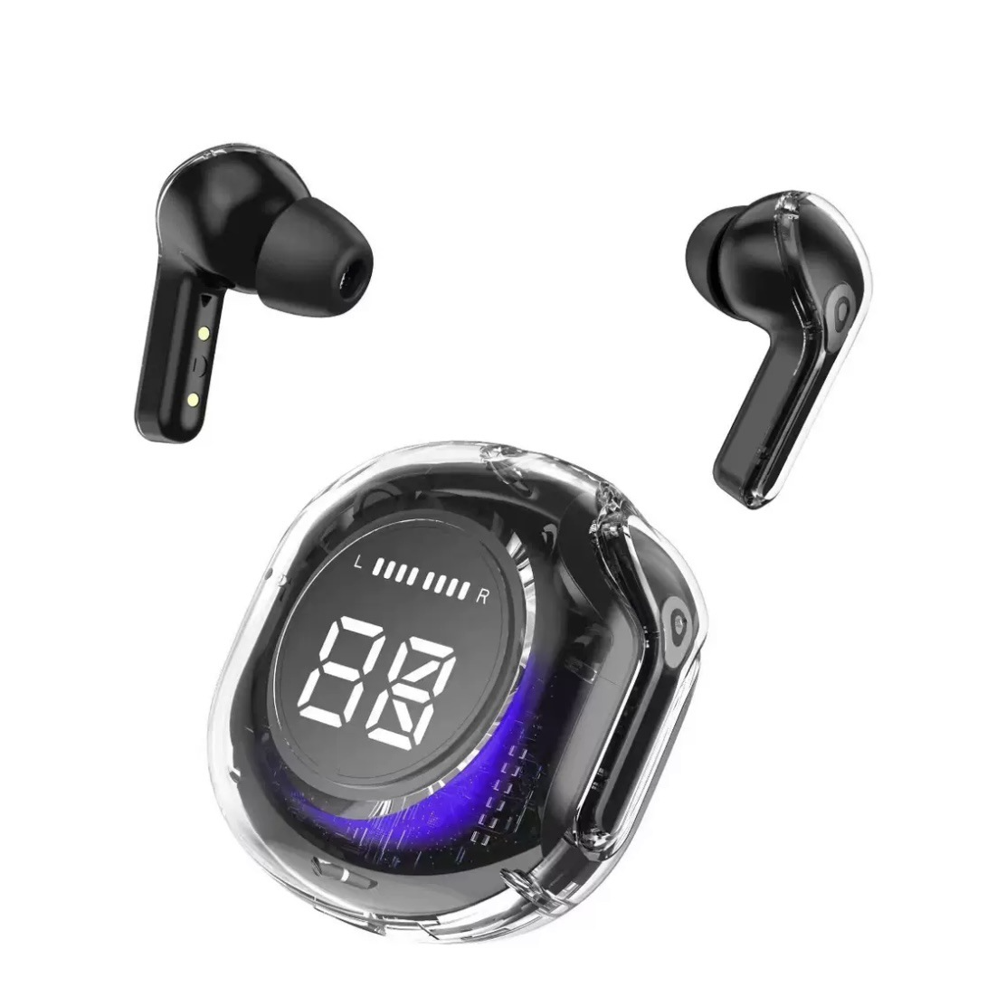 New Transparent Second Generation Air39 Bluetooth Earphones Sports Noise cancelling Earphones - air39 black