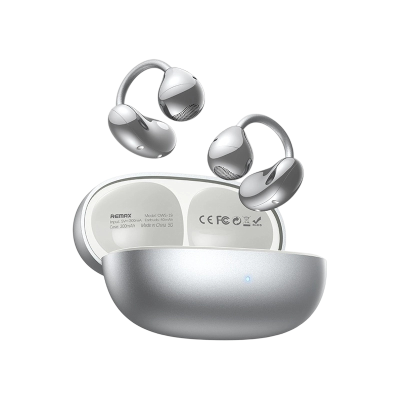 REMAX OWS Earclip Wireless Music Call Bluetooth Headset E-sports Low Delay Sports Headset-Silver