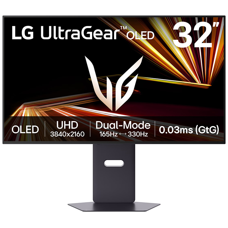 LG UltraGear GX8 31.5in 4K UHD 165Hz/FHD 330Hz OLED Dual-Mode FreeSync Premium Gaming Monitor (32GX850A-B)