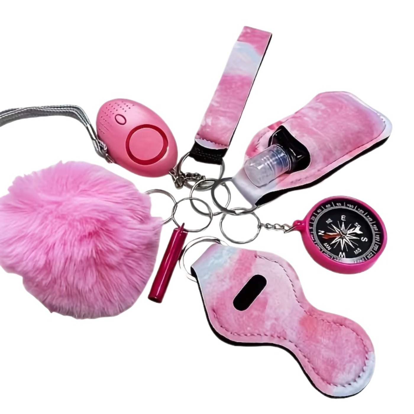 Self Defense Keychain Set Women Personal Portable Safety Alarm Key