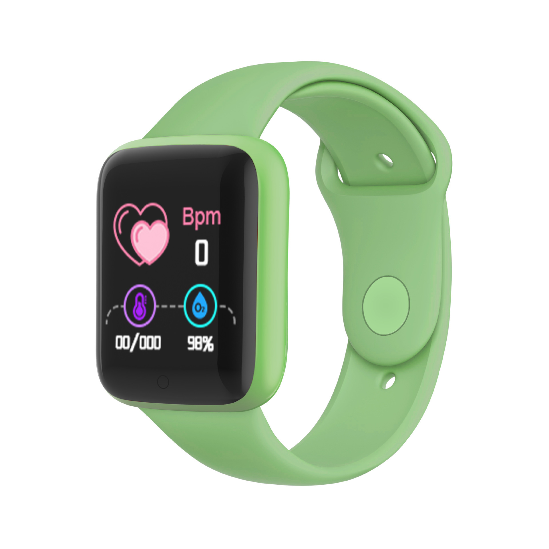 Y68 Macaron Smart Bracelet D20 Macaron New Heart Rate Blood Pressure Multi-Function Bluetooth Watch - D20 green