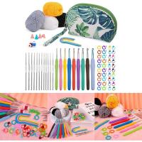 Arts-Craft-76pcs-Crochet-Kit-Crochet-Hooks-Yarn-Set-With-4-Yarn-Balls-For-Beginner-Lovers-7