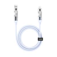 REMAX Haoying 240W Four-in-One LED Rhythmic Marquee Multifunctional Zinc Alloy Fast Charging Data Line CB18