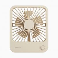 JISULIFE Desk Fan 4500mAh Battery Operated Rechargeable,180°Foldable Portable Fan,4 Speeds Adjustable Long Battery-Life for Home Office Outdoor-Brown