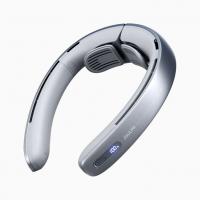 JISULIFE Portable Neck Fan,5000 mAh Battery Rechargeable,Personal Wearable Fan with Necksupport,100 Speeds Bladeless Fan with LED Display-Grey