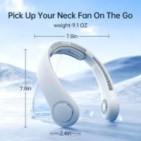 Laptops-Computers-JISULIFE-Portable-Neck-Fan-Neckbrace-Personal-Hands-Free-5-Speed-Gears-Adjustment-5000-mAh-Wearable-Bladeless-Quiet-Rechargeable-Grey-5